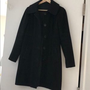 S theory Black wool peacoat